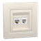 ASFORA RJ11 telephone socket + computer cat.5e UTP cream