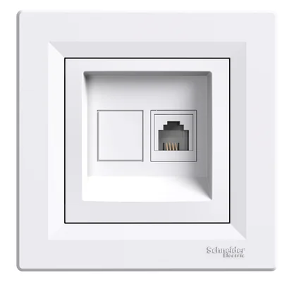 ASFORA RJ11 telephone socket white