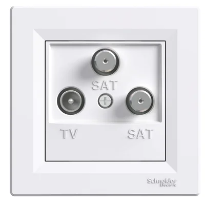 ASFORA  Розетка TV-SAT-SAT кінцева 1dB біла