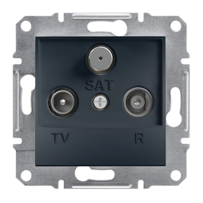 ASFORA RTV-SAT final socket 1dB without frame, anthracite