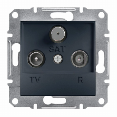 ASFORA RTV-SAT final socket 1dB without frame, anthracite