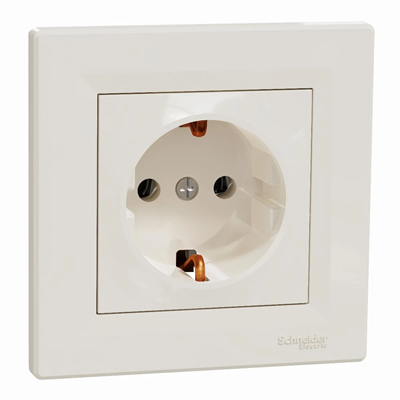 ASFORA SCHUKO single socket cream