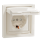 ASFORA SCHUKO single socket outlet cream IP44