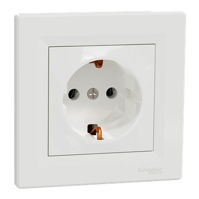 ASFORA SCHUKO single socket white