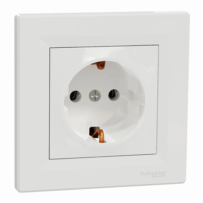 ASFORA SCHUKO single socket white