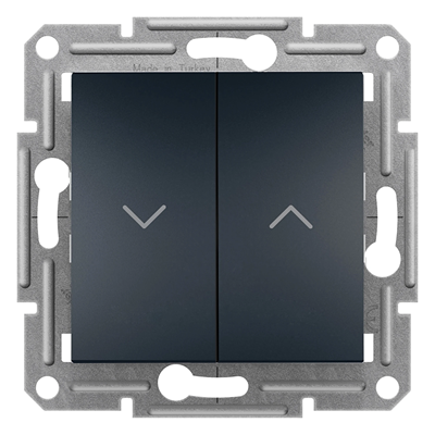 ASFORA Shutter button without frame, anthracite screw terminals