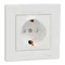 ASFORA Single SCHUKO socket outlet with shutters for current paths, white