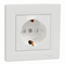 ASFORA Single SCHUKO socket outlet with shutters for current paths, white