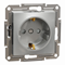 ASFORA Single SCHUKO socket outlet with shutters for current paths without an aluminum frame