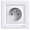 ASFORA Single socket 2P + PE white