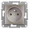 ASFORA Single socket 2P + PE without frame metallic bronze
