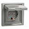 ASFORA Single socket SCHUKO IP44 aluminium