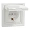 ASFORA Single socket SCHUKO IP44 white
