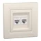 ASFORA Toma ordenador RJ45 2x cat.6 UTP crema
