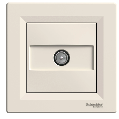 ASFORA TV end socket 1dB cream