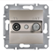ASFORA TV-SAT final socket 1dB without frame metallic bronze
