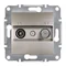 ASFORA TV-SAT final socket 1dB without frame metallic bronze