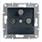 ASFORA TV-SAT-SAT final socket 1dB without frame anthracite