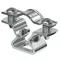 ASL 733 17 ALU Spacer clamp with longitudinal hole