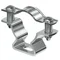 ASL 733 25 ALU Spacer clamp with longitudinal hole