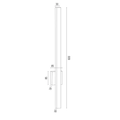 ASSE Applique 60cm 6W 3000K LED intégré IP20 laiton