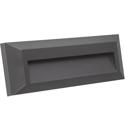 ASTON Apparecchio da facciata 2.8W 160lm 4000K 230V IP65 NW rettangolare grigio
