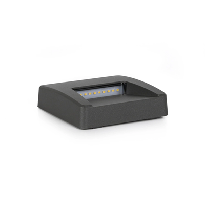 ASTON Fassadenleuchte 3W 100lm 4000K 230V IP65 NW quadratisch grau
