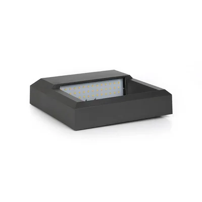 ASTON Luminaria de fachada 8W 390lm 4000K 230V IP65 NW cuadrada gris