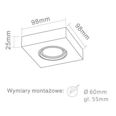 Astro Claro Chrome recessed ceiling lamp