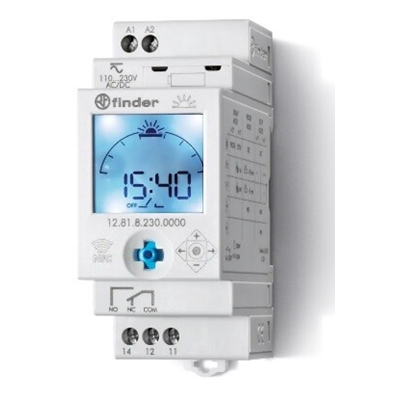 Astronomische Uhr NFC 1P 16A IP20 230V AC/DC