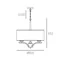 ATLANTA Pendelleuchte E14 IP20 Gold mit weißem Lampenschirm