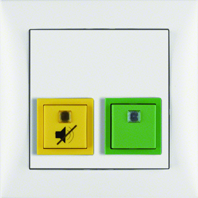 Attendance panel with a canceling button, frame S.1 white matt
