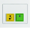 Attendance panel with a canceling button K.1 frame white gloss