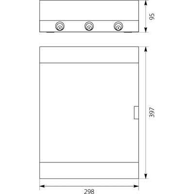 Aufputz-Multimedia-Schaltanlage SRn-24/BM, bisher 1.166 SM-24B