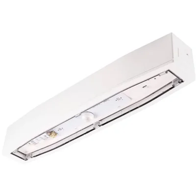 Aufputz-Notleuchte SUPREMA SOH 250 NM 3H AT IP54 NT / offene Linse für hohe Räume / 94523 230 V