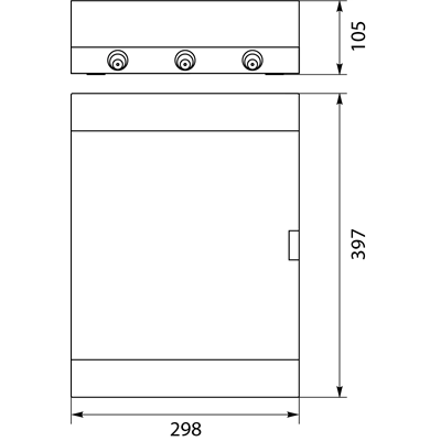 Aufputz-Verteilerkasten SRn-24/B (N+PE)