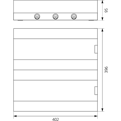 Aufputz-Verteilerkasten SRn-2x18/B (36) (N+PE)