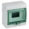 Aufputzgehäuse IP65 mKDR-1-8-NT-T transparente Tür 1 Reihe 8 Module/Reihe