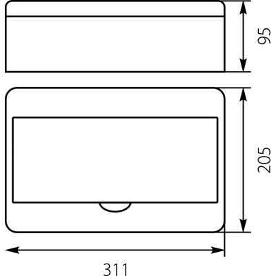 Aufputzschaltanlage RN-12/B Fala (N+PE)