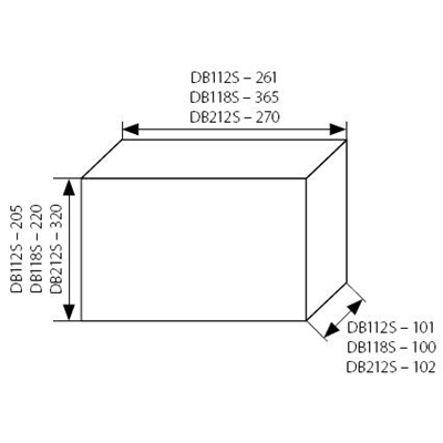 Aufputzverteiler mit DIN-Schienen DB112S 1X12P/SMD