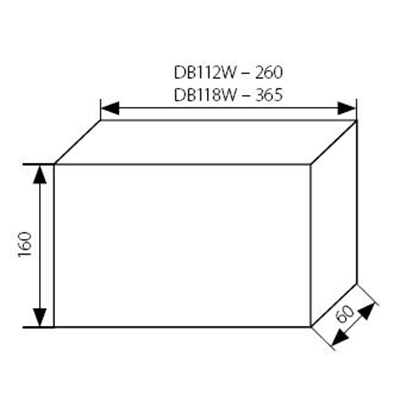 Aufputzverteiler mit DIN-Schienen DB118W 1X18P/SM