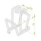 Auges suspendues largeur 75mm hauteur 51mm