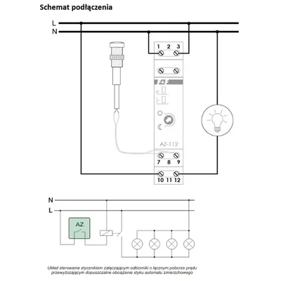 Automate crépusculaire avec sonde hermétique externe AZ-112