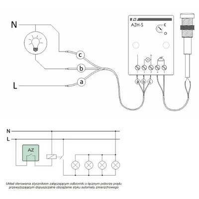 Automate crépusculaire avec sonde hermétique externe AZH-S