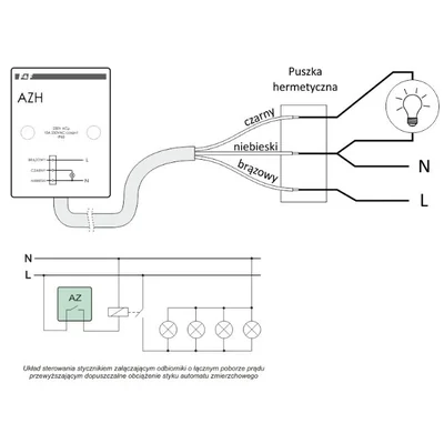 Automate crépusculaire avec un capteur photosensible interne AZH