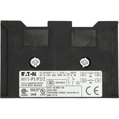 Auxiliary contacts of cam switches, HI11-P1/P3Z