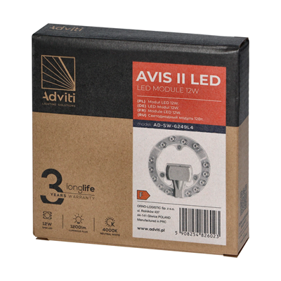 AVIS II LED light panel 12W 100lm/W 4000K