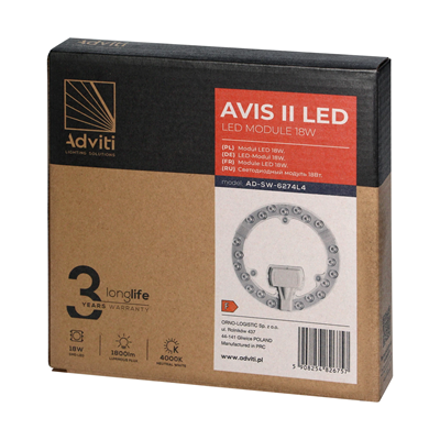 AVIS II LED light panel 18W 1800lm 4000K