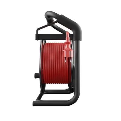 Avvolgicavo di prolunga PB-HEAVY/D/K/25M/3X2.5/H05RR HEAVY LINE; 4x2p+Z; IP44; 16A; H05RR-F; 3x2.5; 25m; rosso