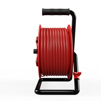 Avvolgicavo di prolunga professionale PB-PRO/D/50M/3X2.5/H05RR-F; 4x2p+Z; IP44; 16A; H05RR-F; 3x2.5; 50m; rosso